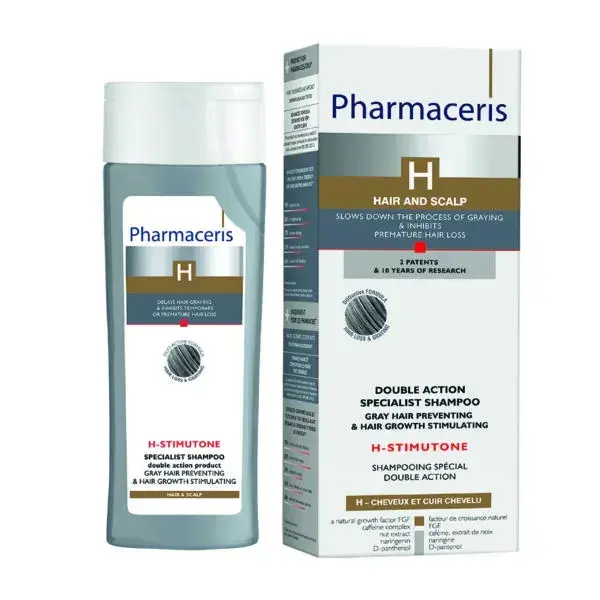 Pharmaceris H Stimutone Professional Shampoo  Double Action Product  Gray Hair Preventing   Hair Growth Stimulating  125ml