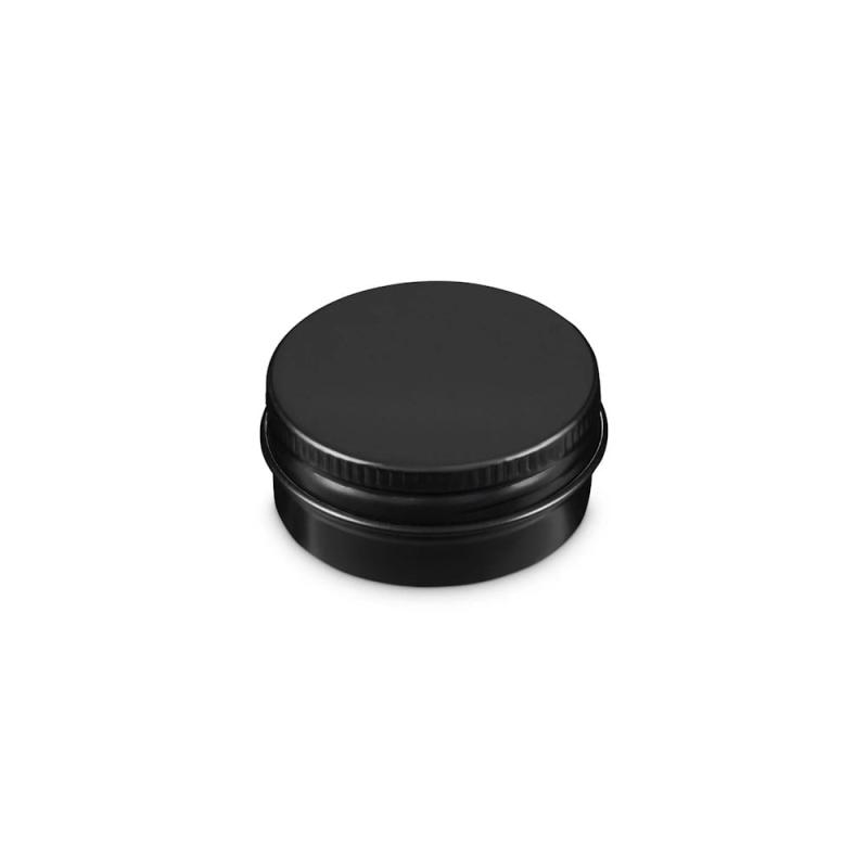 15 Ml Sort Aluminium Bøtte - Perfekt til Cremer og Salver