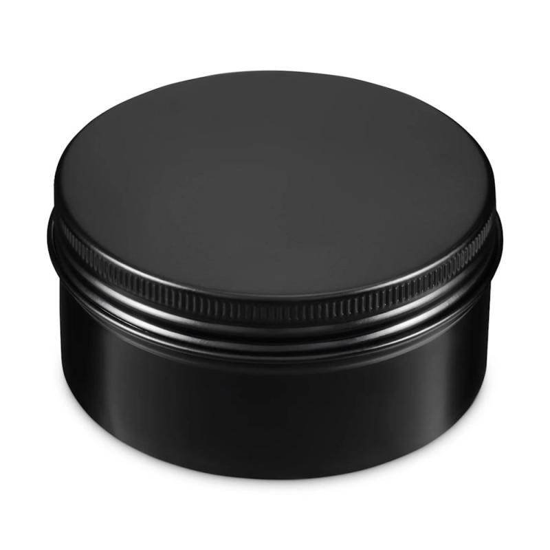 250 Ml Sort Aluminium Bøtte - Perfekt til Kosmetik!