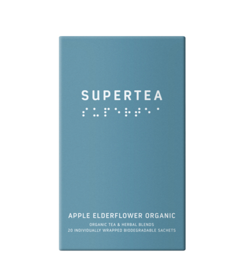 Supertea Æble Hyldeblomst Øko Te 20 Breve - Frisk Smag
