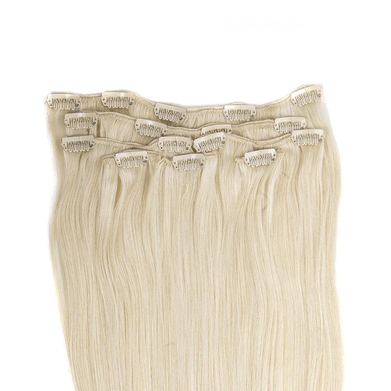 Clip On Extensions Lysblond 60a - Perfekt til dit look!