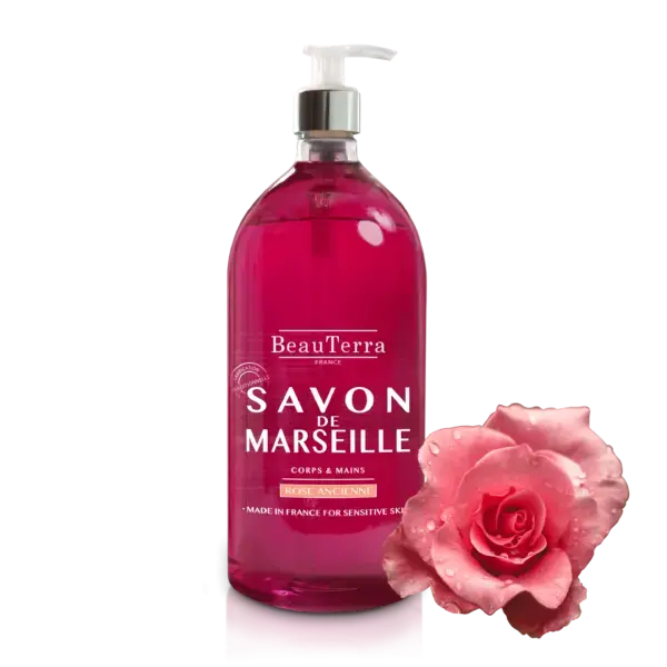 Beau Terra Marseille Liquid Soap   Ancient Rose  1000ml