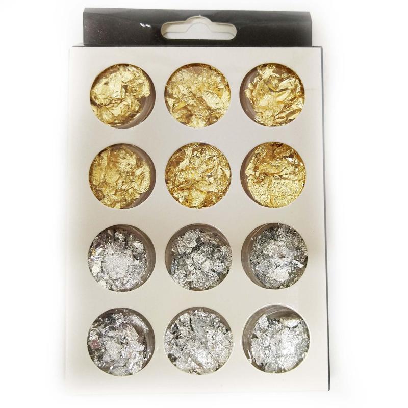 Bladguld   Perfekt Til Nail Art   Sølv   Guld Farver