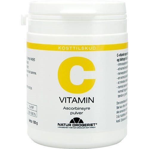 C Vitamin Ascorbinsyre Pulver 120g - Naturlig Sundhed