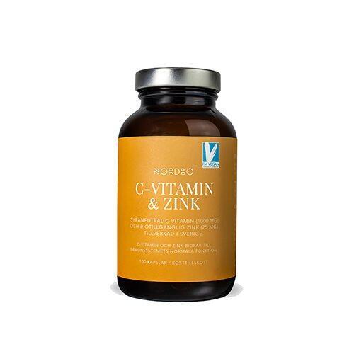 Nordbo C Vitamin og Zink 100 kapsler - Styrk dit immunforsvar
