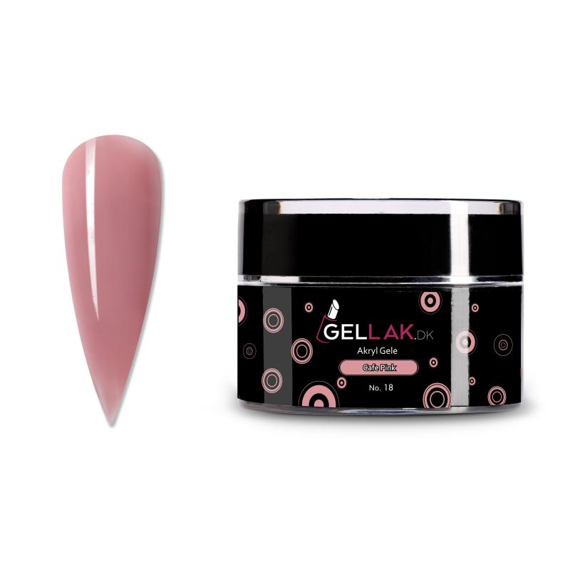 Akryl Gele Nude til Negleopbygning - Café Pink No 18