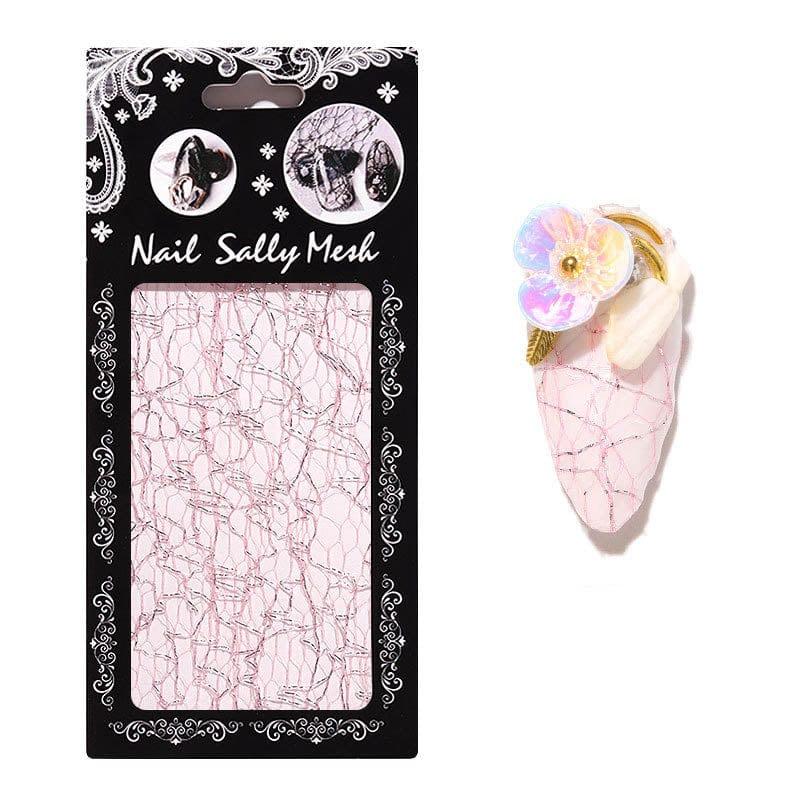 Neglekunst Mesh i Pink/Sølv - Skab Fantastiske Designs!