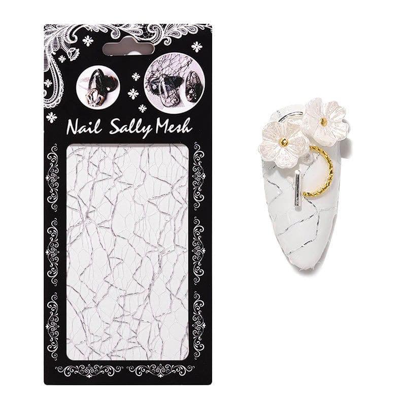 Nail Art Mesh i Sølv - Perfekt til Dine Negle!