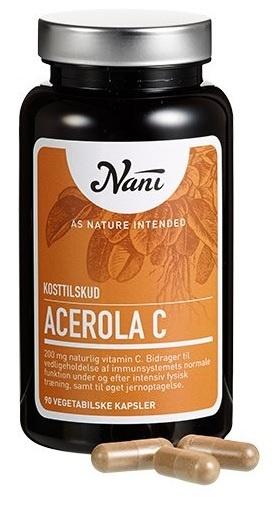 Nani Acerola C Vitamin 90 Kapsler - Styrk dit immunsystem