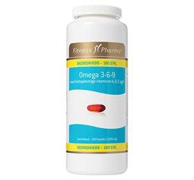 Fitness Pharma Omega 3-6-9 med Adek Vitaminer - 180 Kapler