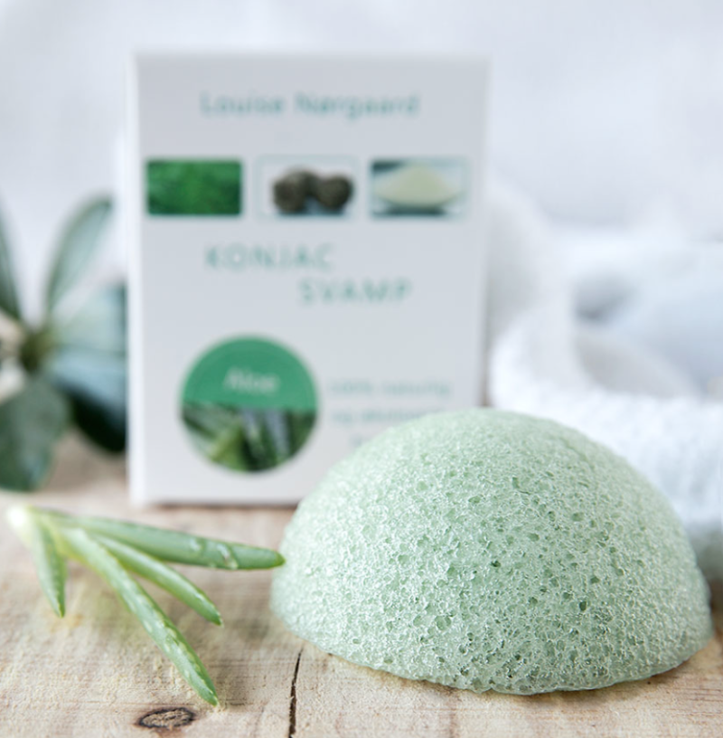 Økologisk Konjac Aloe Vera Svamp - Skønhed til Alle Hudtyper