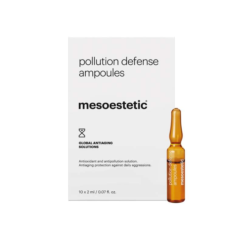 Mesoestetic Pollution Defense Ampoules Antiage Ampuller Med Antioxidant Til Forebyggelse Af Tegn På Aldring 10 X 2 Ml Banebrydende Beskyttelse