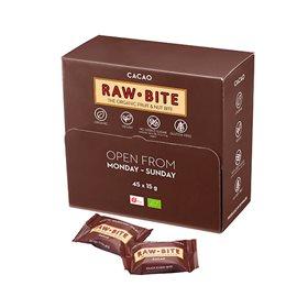 Rawbite Cacao Snackbarer 45x15g - Økologisk og Vegansk
