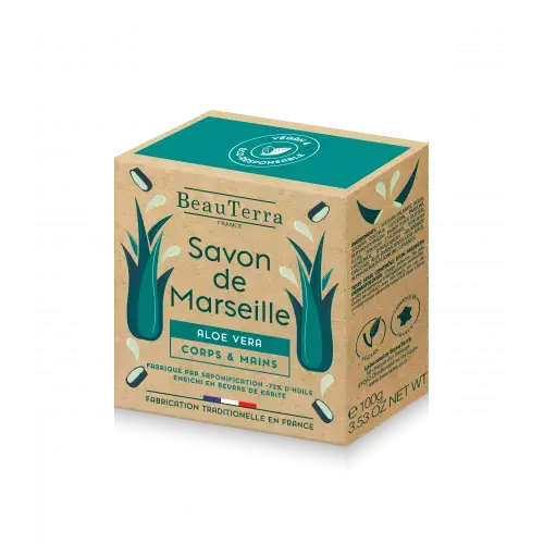 Beau Terra Marseille Sæbe Bar med Aloe Vera - 100g