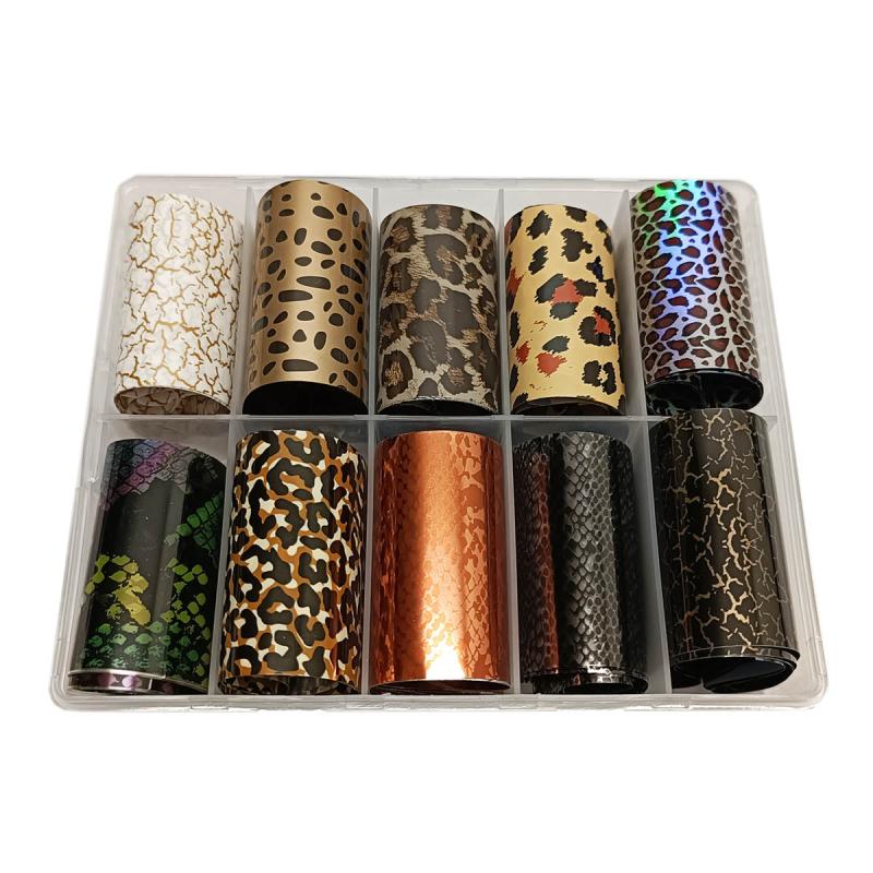 Neglefolie med Dyre Motiv til Nail Art - No 3