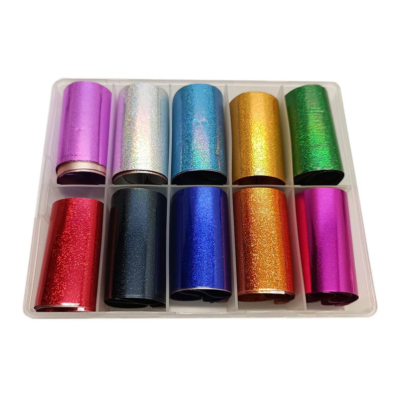 Flot Multi Farvet Neglefolie til Nail Art Design