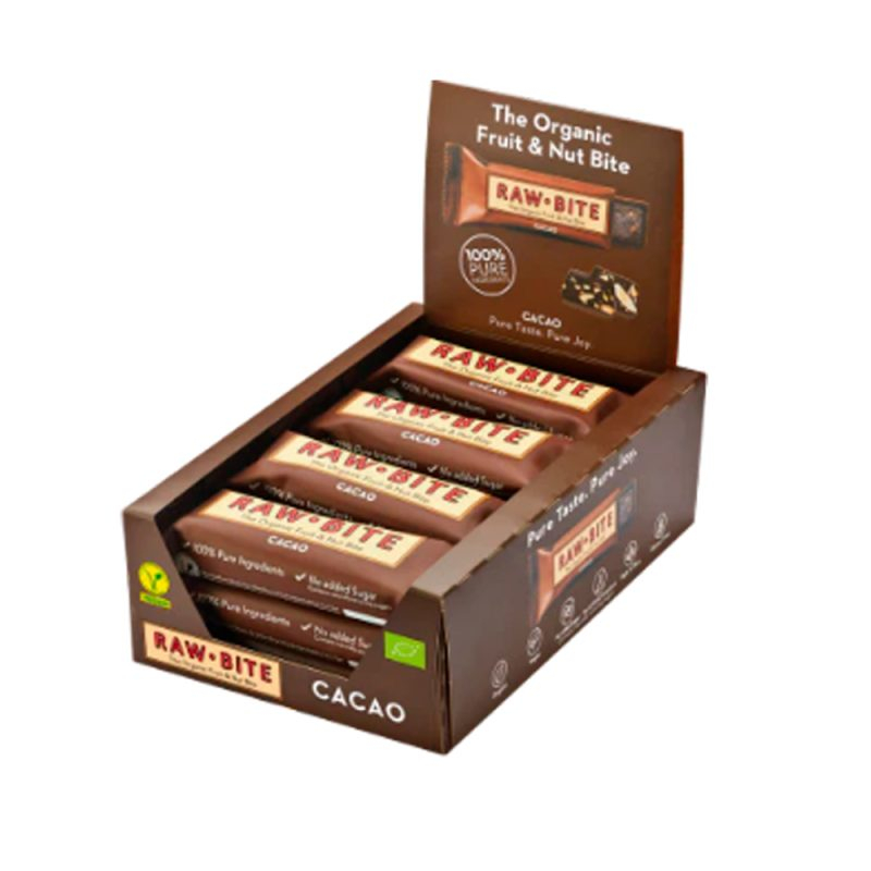Rawbite Kakao  Bull  50 G    Køb 12 Stykker Spar 10