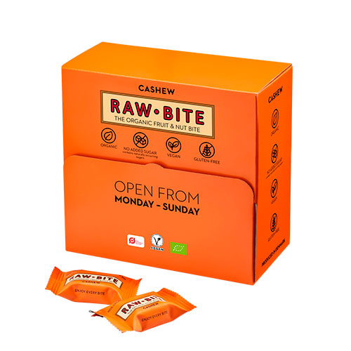 Veganskrawbite Rawbite Officebox Cashew 45x15g    økologisk