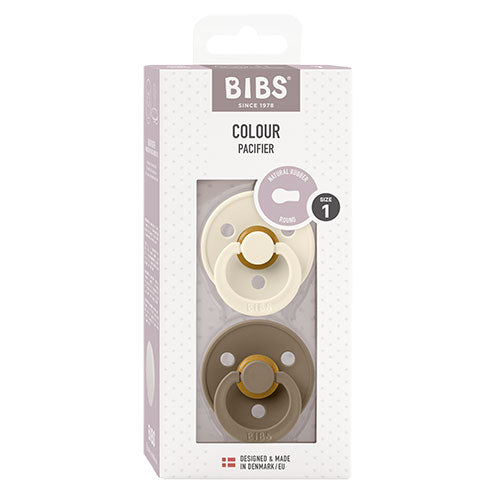 Bibs Bibs Colour Latex Size 1 Ivory Dark Oak 2 Pack
