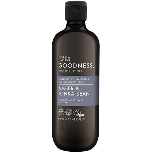 Veganskbaylis   Harding Goodness Men Amber   Tonka Bean Shower Gel