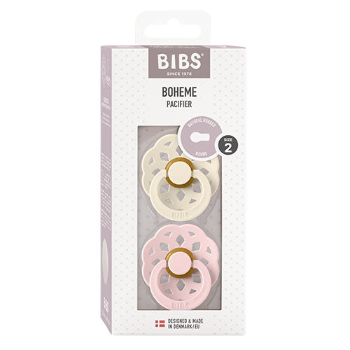 Bibs Bibs Boheme Latex Size 2 Ivory Blossom 2 Pack