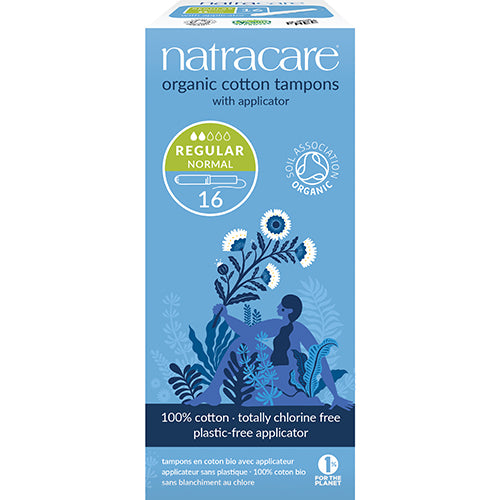 Vegansknatracare Natracare Tampon 16 Stk Regular Normal M  Hylster