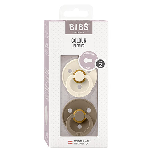 Bibs Bibs Colour Latex Size 2 Ivory Dark Oak 2 Pack