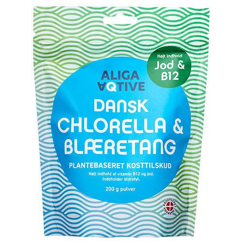 Veganskaliga Aqtive Dansk Chlorella   Blæretang