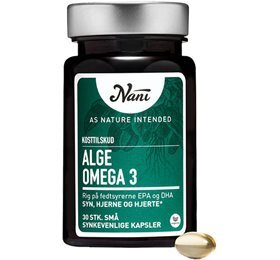Nani Alge Omega 3 - Vegansk Kosttilskud 30 Kapsler