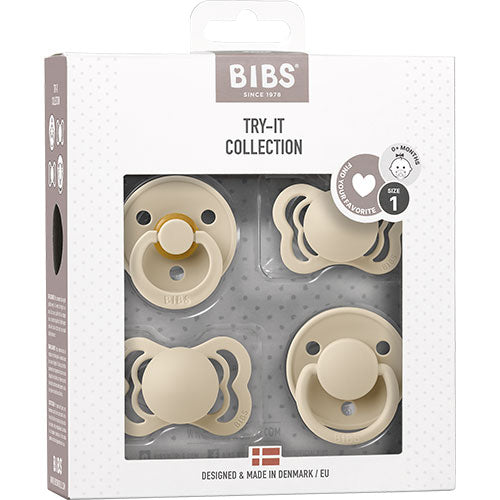 BIBS Try It Kollektion: 4 Sutter i Vanilla - Tilbud!