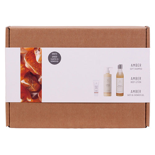 Naturfarm Gaveæske Amber Body Lotion  Shower Gel Og Shampoo