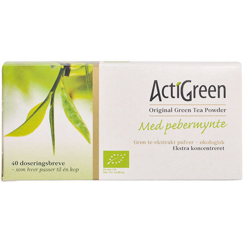 Actigreen Grøn Te M  Pebermynte    økologisk