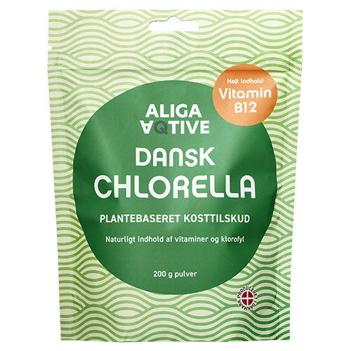 Veganskaliga Aqtive Dansk Chlorella Pulver