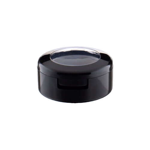 øjenskyggebeholder 2 Ml Sort Abs Plast Hård Giftfri Lugtfri Og Genanvendelig Plast Hedenhus 39mm 19 5mm Høj 9g