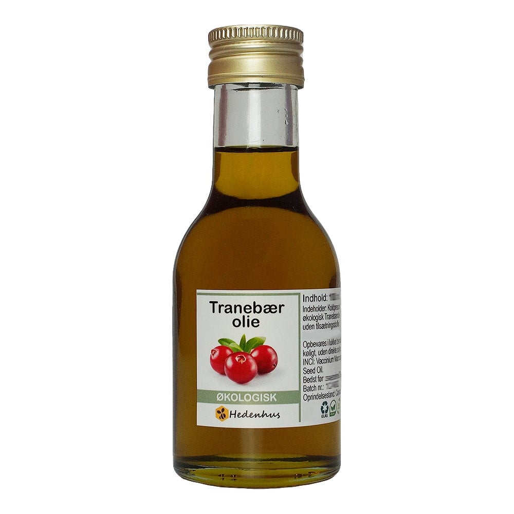 Tranebærolie økologisk 50 Ml Koldpresset Rig På Antioxidanter Vitaminer E Og A Omega 3 6 9 Hedenhus