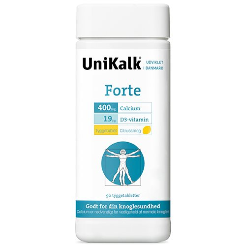 Unikalk Forte Tyggetablet M  Citrussmag 90 Tab  Datovare