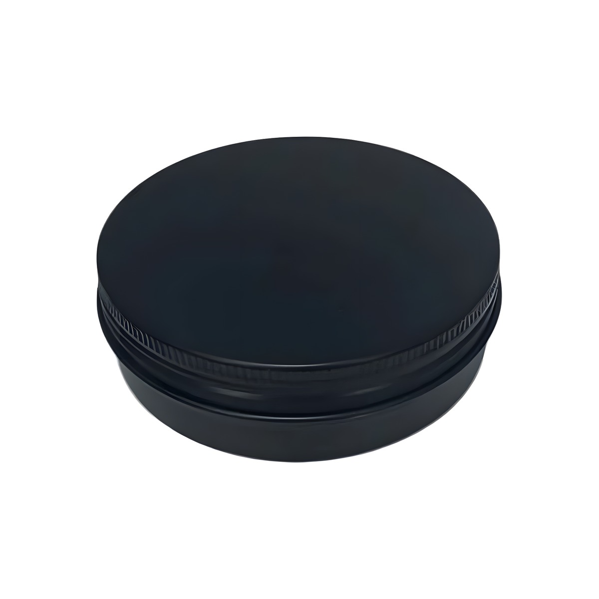 Aluminiumsbøtte 50 Ml Sort Diameter 59 Mm Højde 27 Mm Lakbelagt Hedenhus Skumpude I Låg Velegnet Til Cremer