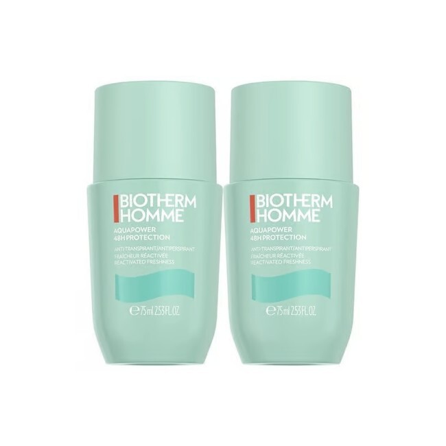 Biotherm   Homme Aquapower Deodorant Duo Pakke   2x75 Ml