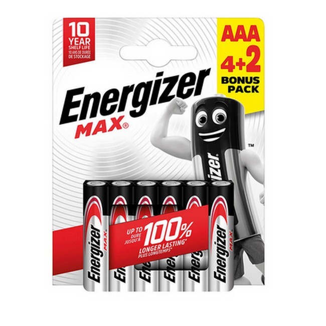 Mix   Energizer Max Power Lr03 Aaa Batterier 6 Stk