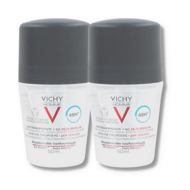 Vichy   Homme Antiperspirant Deo Roll On 48h Duo   2 X 50 Ml