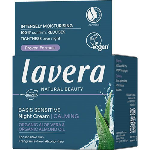 Lavera Regenerating Night Cream Aloe Vera Almond Oil Basis Sensitiv 50ml