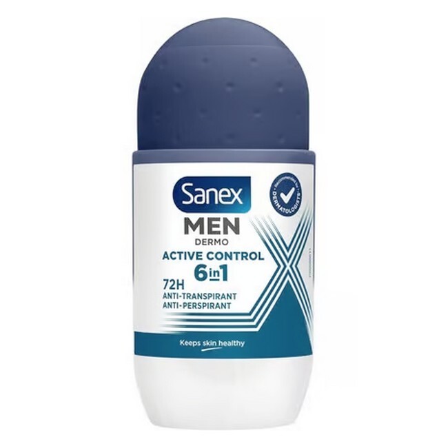 Sanex   Men Dermo Active Control 6in1 72h Deodorant Roll On   50 Ml