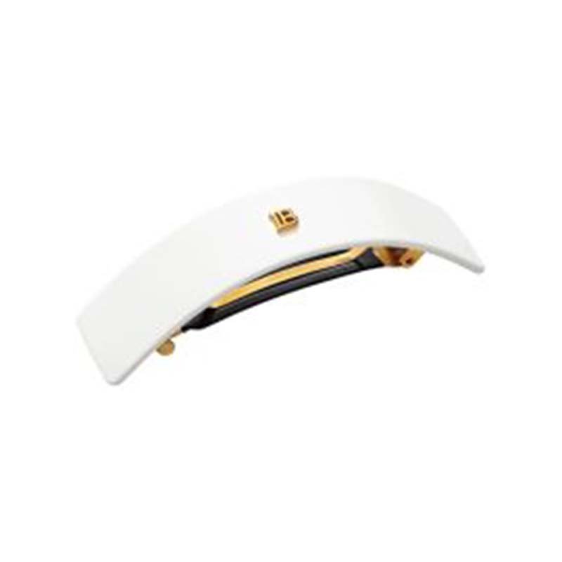 Balmain Cellulose Acetate Barrette Pour Cheveux Large White