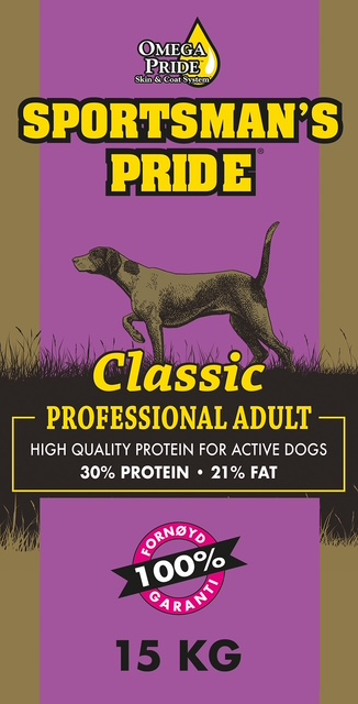 15 Kg Sportsman S Pride Classic Professional Adult  Lilla    Voksenfoder Til Hunde